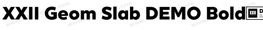 XXII Geom Slab DEMO Bold字体转换
